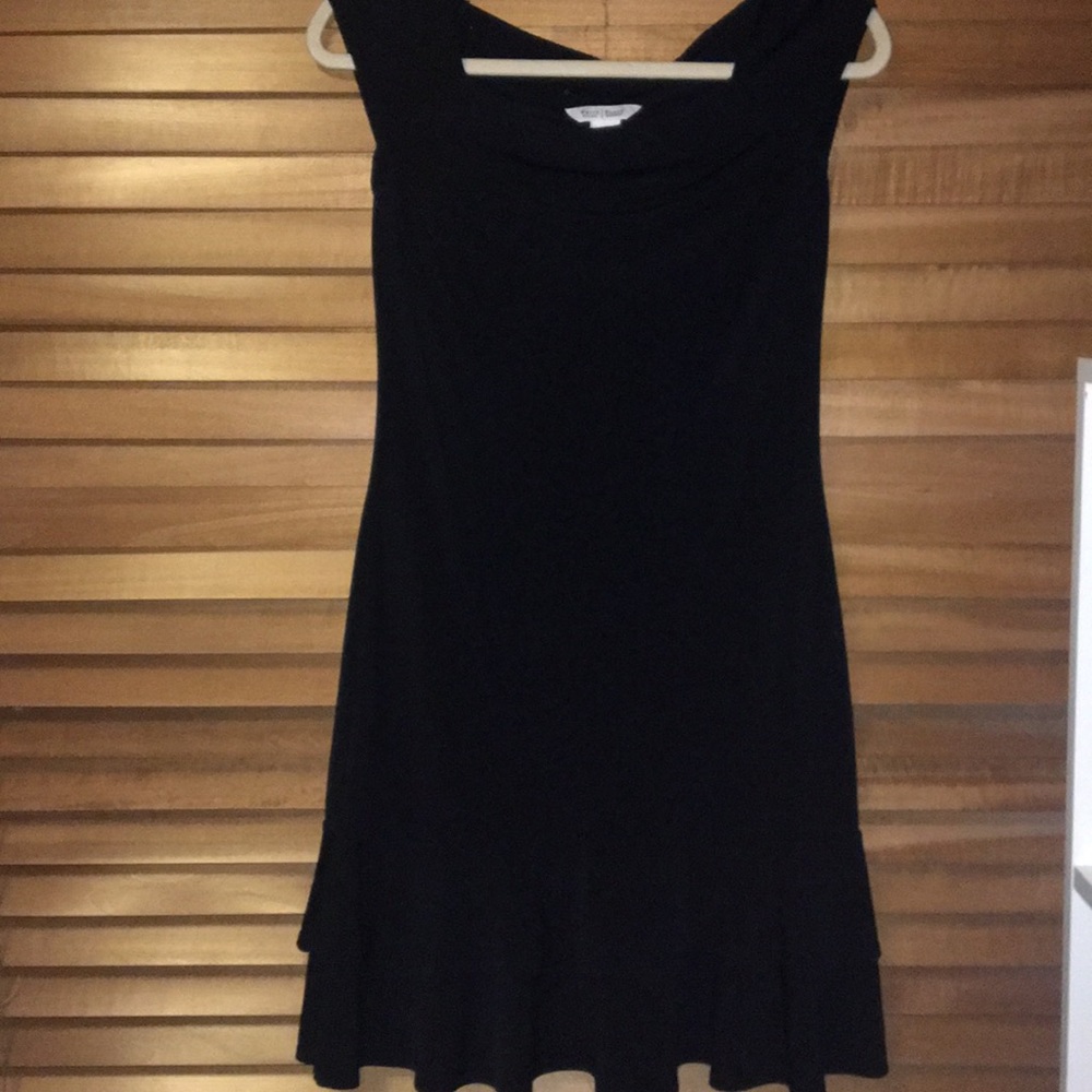 white and black dress